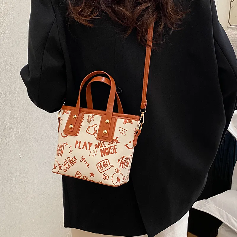 TOUTSEUL YOLO PU Shoulder Bag Women's Black/Pink/Blue/Brown-22