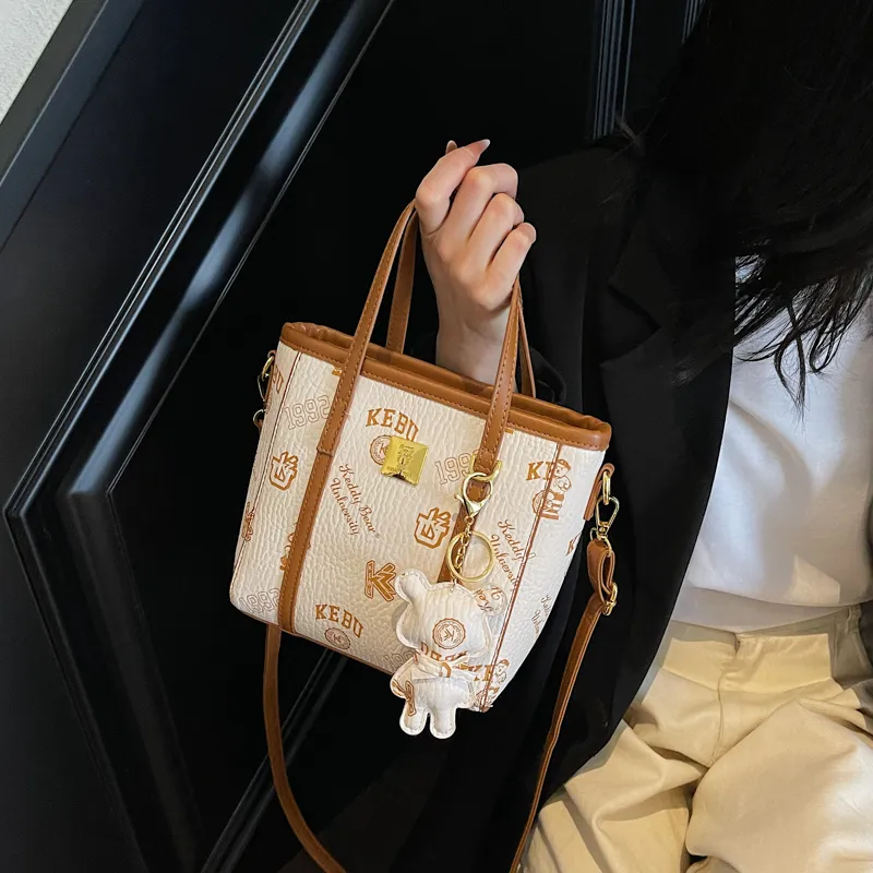 TOUTSEUL YOLO PU One Shoulder Handbag Women's White/Black/Pink/Brown-1