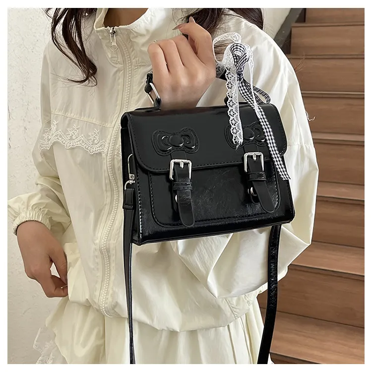 TOUTSEUL YOLO PU One Shoulder Handbag Women's Ecru/Black/Silver/Purple/Pink-8