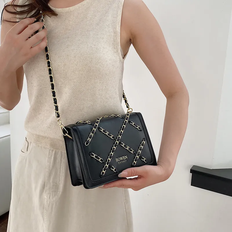 TOUTSEUL YOLO PU Shoulder Bag Women's White/Black/Pink-8
