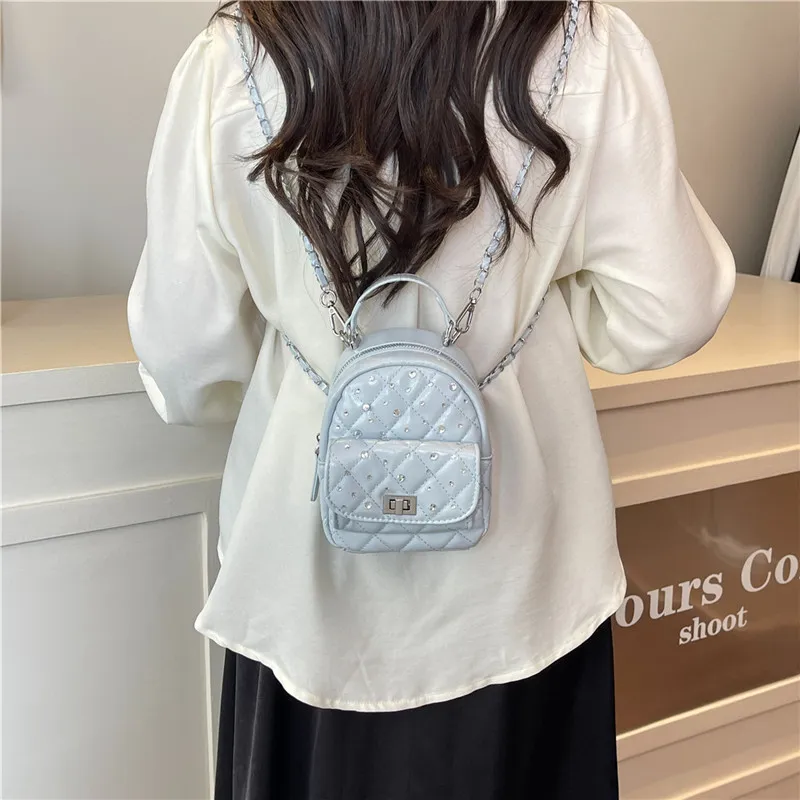 TOUTSEUL YOLO PU Backpack Women's White/Black/Yellow/Pink/Blue-26