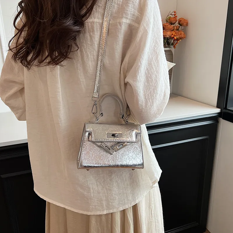 TOUTSEUL YOLO PU One Shoulder Handbag Regular Women's Black/Gold/Silver/Colorful Silver-20