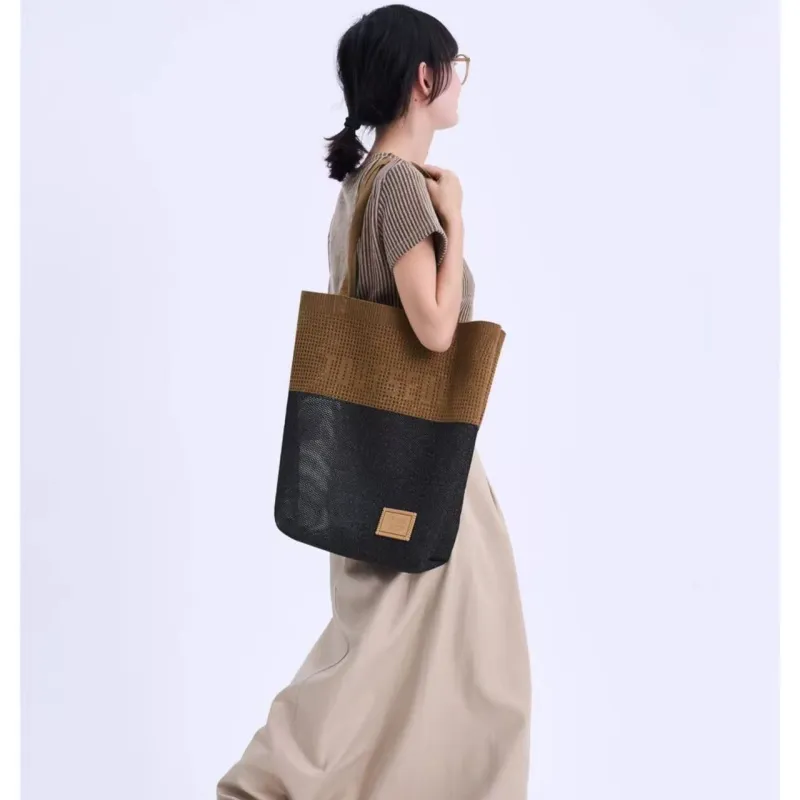 TOUTSEUL YOLO Polyester Shoulder Bag Unisex Sunset Black Coffee-5