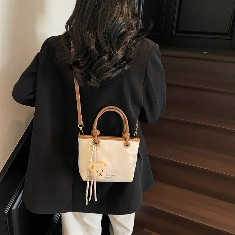 TOUTSEUL YOLO PU Crossbody One Shoulder Handbag Women's Ecru/Black/Blue/Pink-2