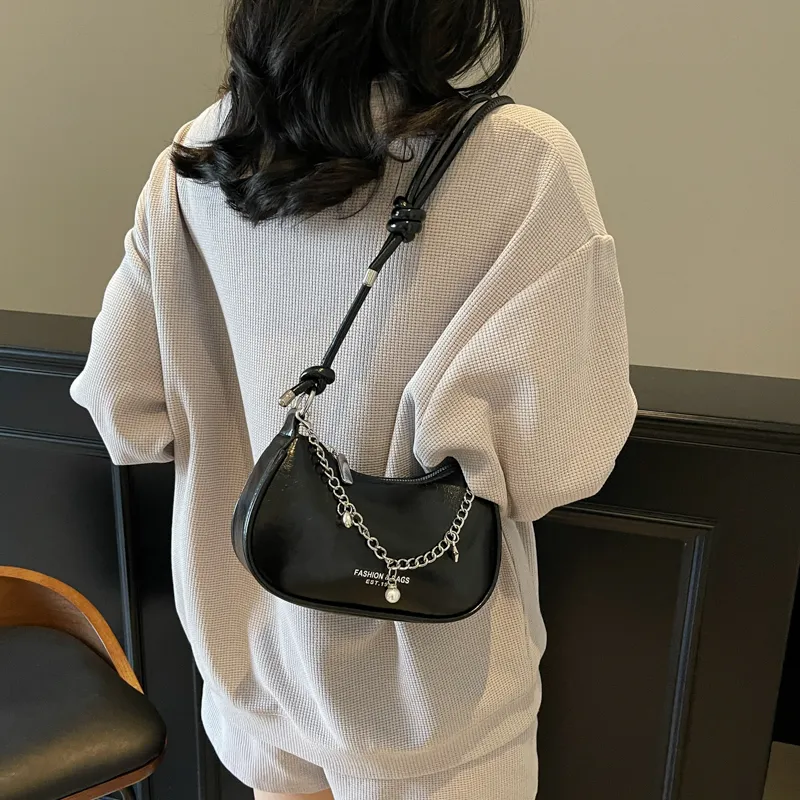 TOUTSEUL YOLO PU Crossbody Underarm Shoulder Bag Women's Ecru/Gray/Pink/Black-17