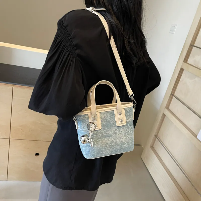 TOUTSEUL YOLO Fabric One Shoulder Handbag Regular Women's Ecru/Pink/Blue/Silver-3