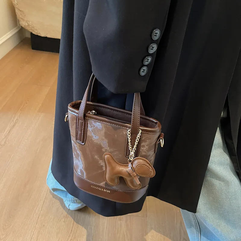 TOUTSEUL YOLO PU Handbag Regular Women's White & Khaki/White & Coffee/Black & Pink/Coffee-22