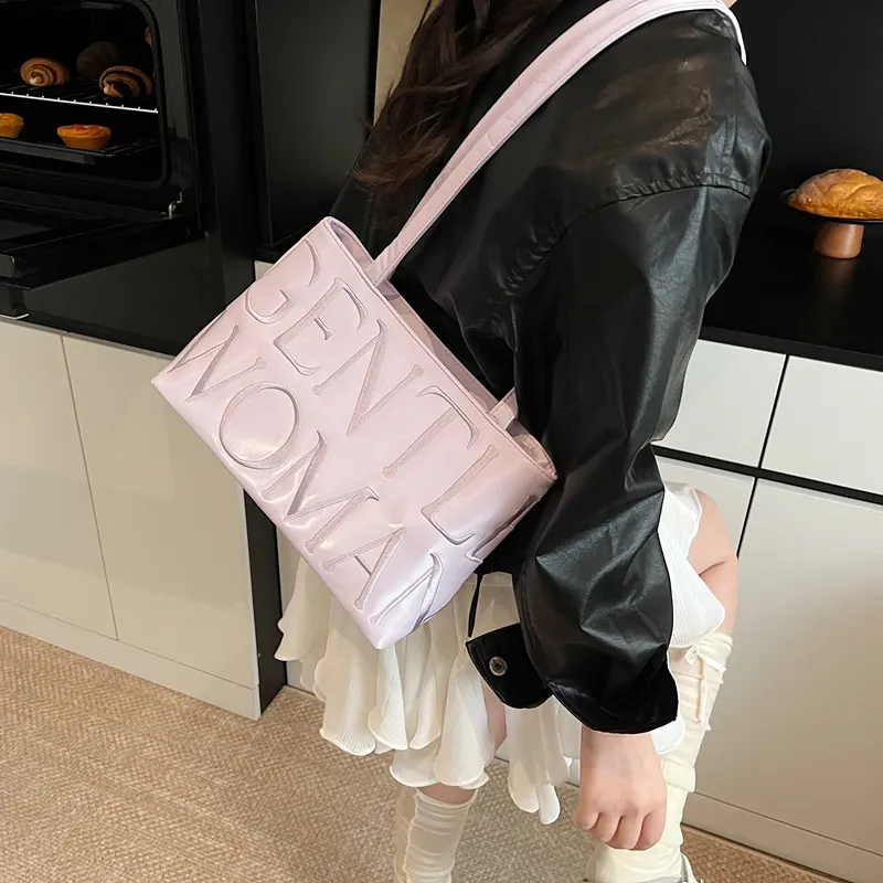 TOUTSEUL YOLO PU Shoulder Bag Women's Ecru/Black/Red/Purple/Green/Blue/Pink-14