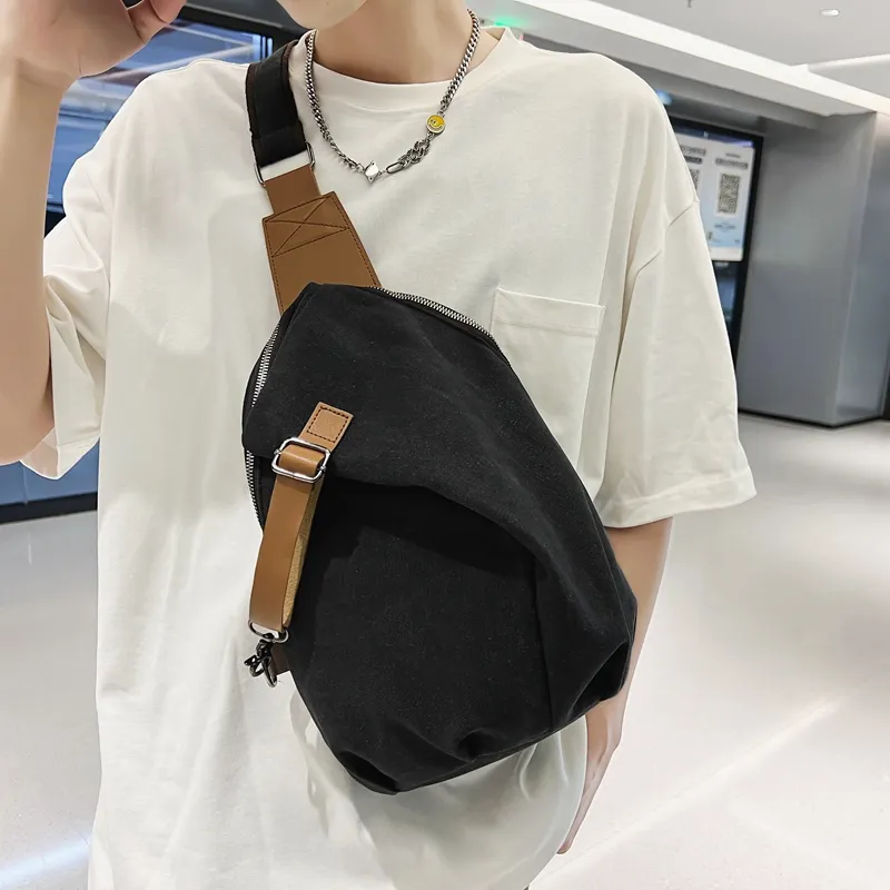 TOUTSEUL YOLO Canvas Sling Bag Unisex Multicolor-12