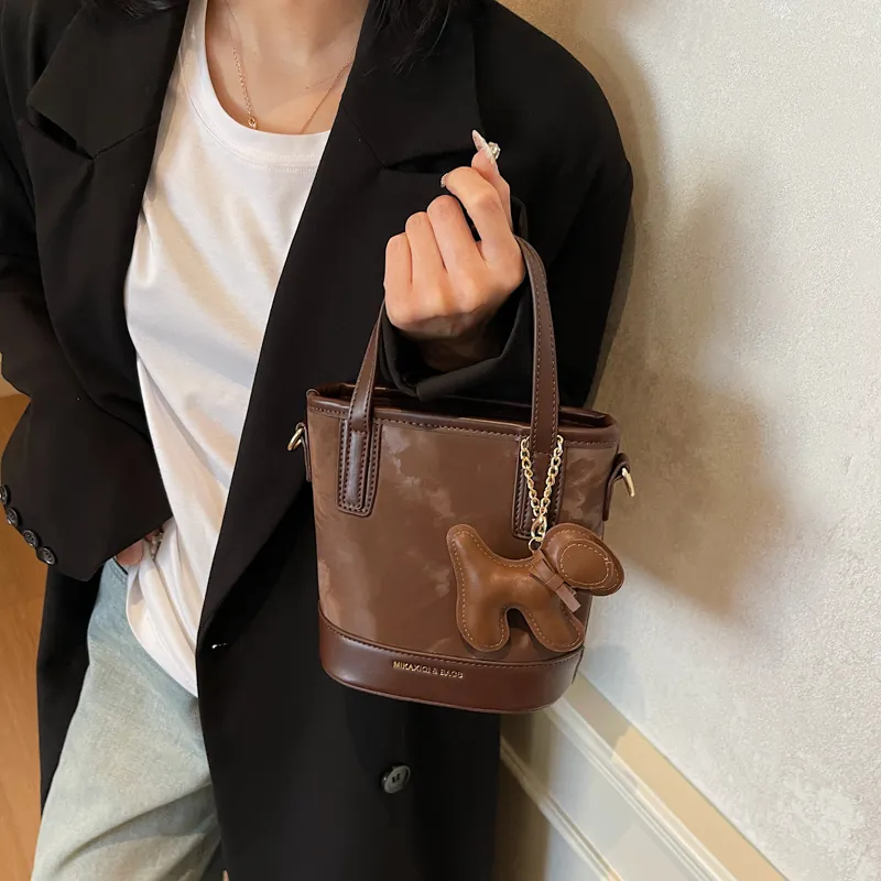 TOUTSEUL YOLO PU Handbag Regular Women's White & Khaki/White & Coffee/Black & Pink/Coffee-24
