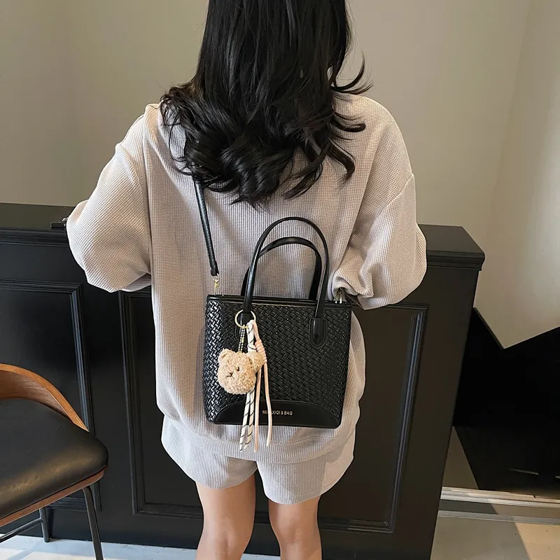 TOUTSEUL YOLO PU Handbag Women's Ecru/Black/Blue/Pink-9
