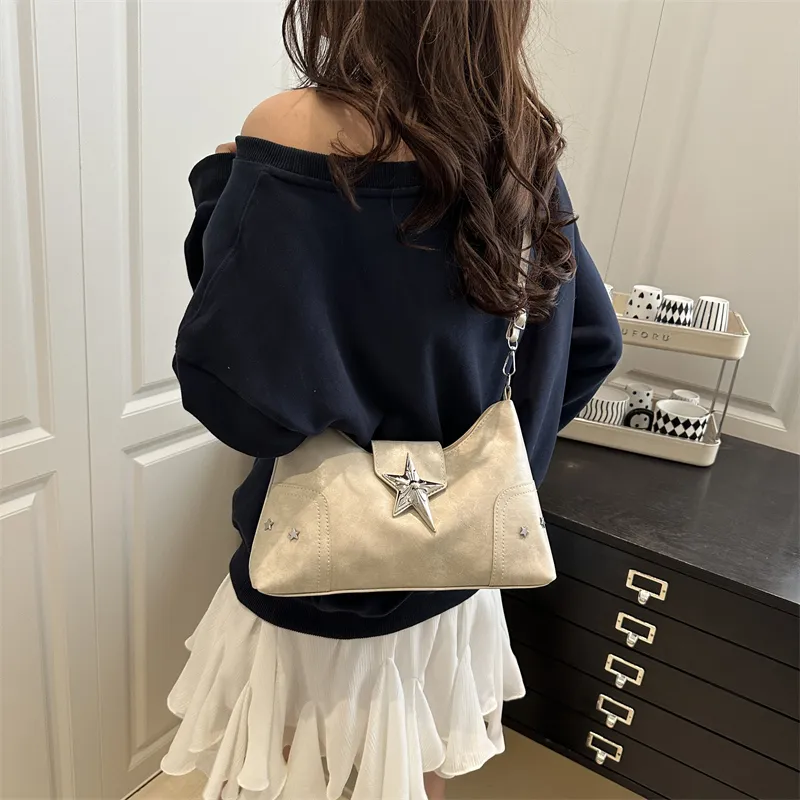 TOUTSEUL YOLO PU Shoulder Bag Women's Ecru/Black/Pink/Red/Light Brown-5