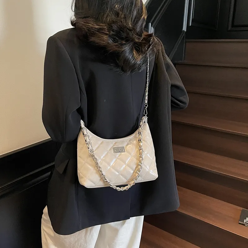 TOUTSEUL YOLO PU Shoulder Bag Women's Litchi Meat White/Nut Latte/Lime Yellow/Morning Mist Gray-11