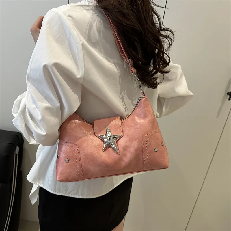 TOUTSEUL YOLO PU Shoulder Bag Women's Ecru/Black/Pink/Red/Light Brown-17