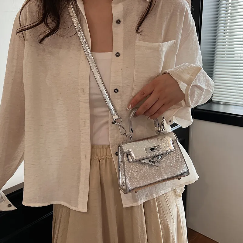 TOUTSEUL YOLO PU One Shoulder Handbag Regular Women's Black/Gold/Silver/Colorful Silver-17