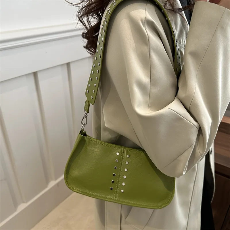 TOUTSEUL YOLO PU Shoulder Bag Women's White/Green/Red/Black/Brown-12