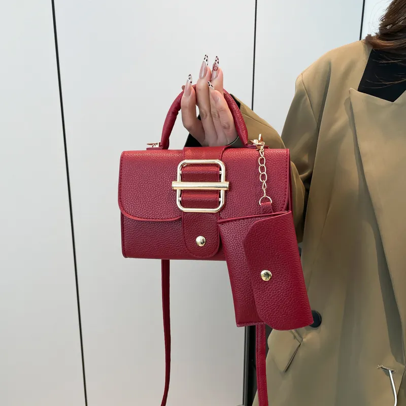 TOUTSEUL YOLO Pu One Shoulder Handbag Women's White/Black/Red/Pink/Brown-12