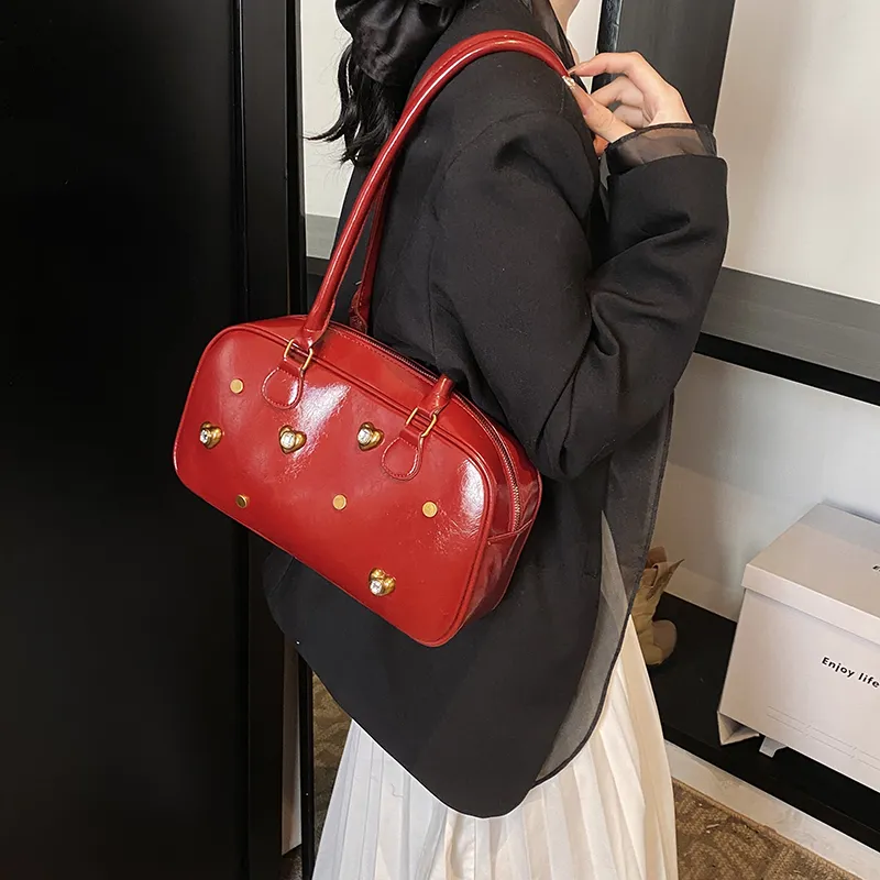 TOUTSEUL YOLO PU Shoulder Bag Regular Women's White/Silver/Black/Red/Light Brown/Coffee-21