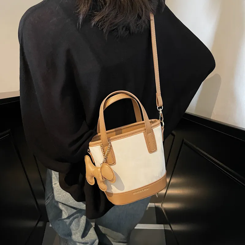 TOUTSEUL YOLO PU Handbag Regular Women's White & Khaki/White & Coffee/Black & Pink/Coffee-1