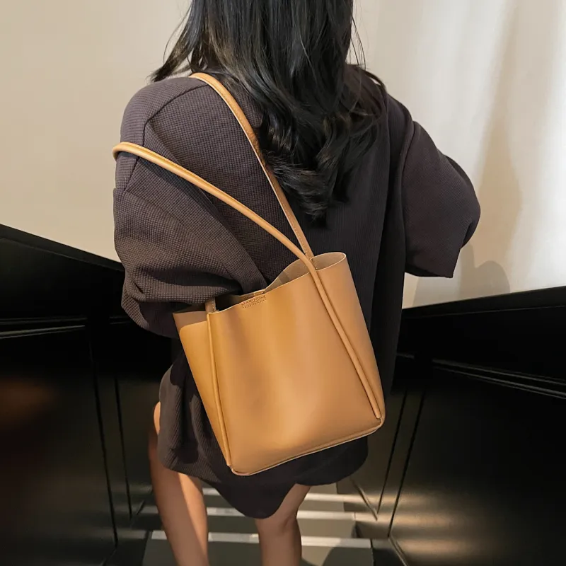 TOUTSEUL YOLO PU Shoulder Bag Women's Brown/Coffee/Black/White-2