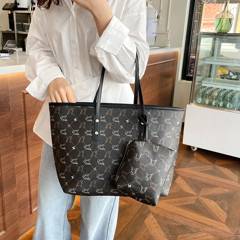 TOUTSEUL YOLO PU Tote Bag, Shoulder Bag Regular Women's White/Black/Pink/Brown-9