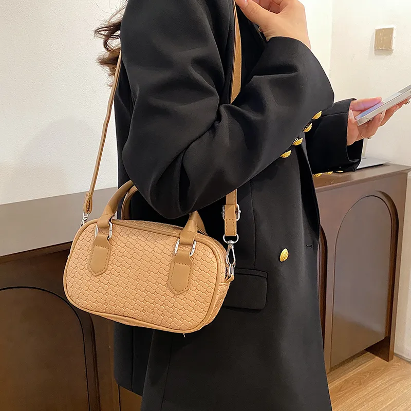 TOUTSEUL YOLO PU Boston Bag Handbag Women's Khaki/Yellow/Green/Black-5