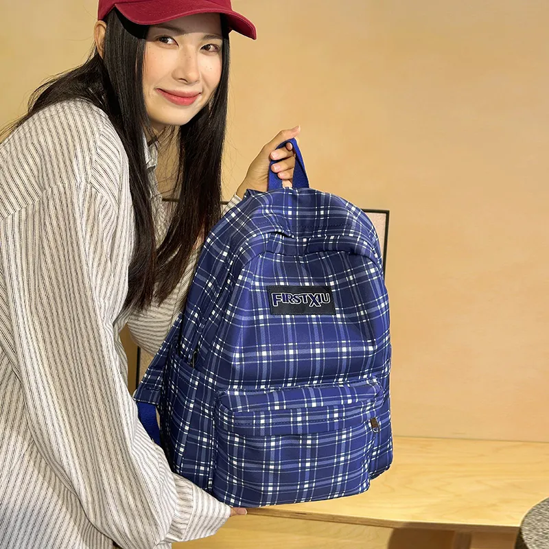 TOUTSEUL YOLO Nylon Backpack Women's Red/Light Green/Blue-12