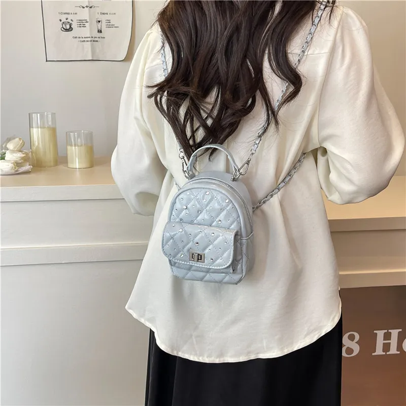 TOUTSEUL YOLO PU Backpack Women's White/Black/Yellow/Pink/Blue-27