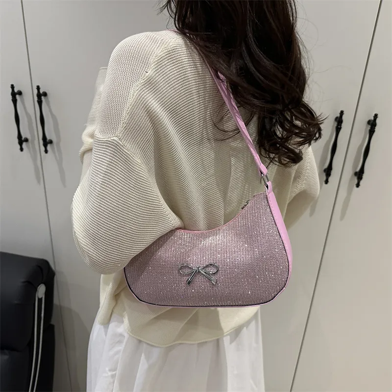TOUTSEUL YOLO Special Material Shoulder Bag Women's Pink/Silver/Green/Gold/Black-5