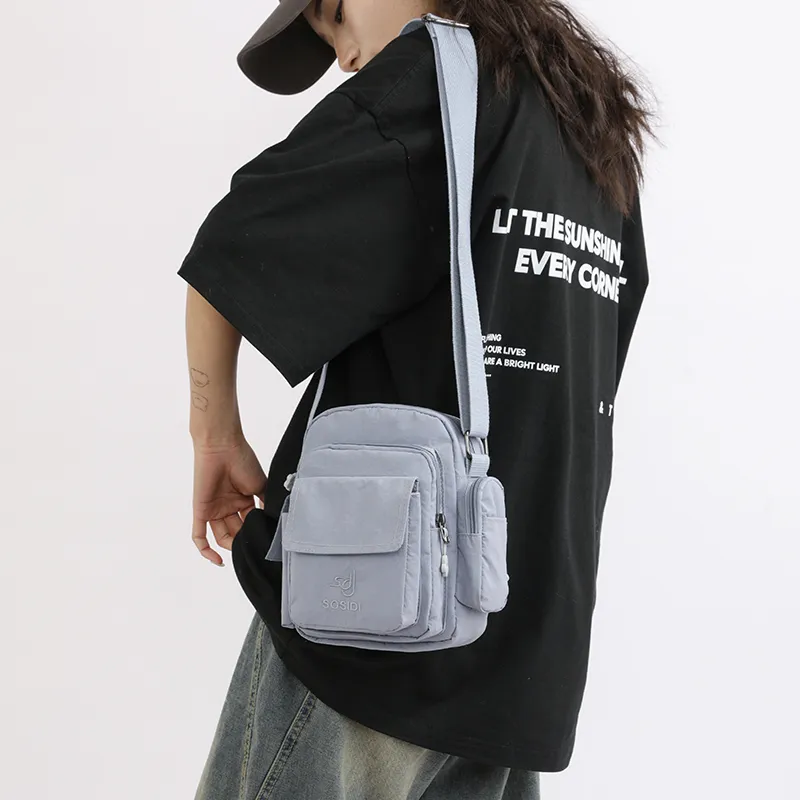TOUTSEUL YOLO Pu Shoulder Bag Women's Ecru/Sky Blue/Black-11