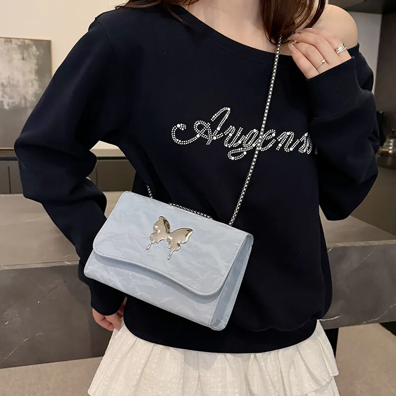 TOUTSEUL YOLO PU Shoulder Bag Women's White/Silver/Black/Blue/Pink-19