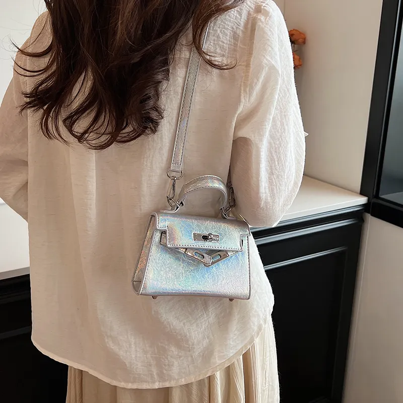 TOUTSEUL YOLO PU One Shoulder Handbag Regular Women's Black/Gold/Silver/Colorful Silver-22