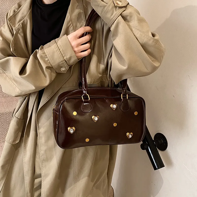 TOUTSEUL YOLO PU Shoulder Bag Regular Women's White/Silver/Black/Red/Light Brown/Coffee-34
