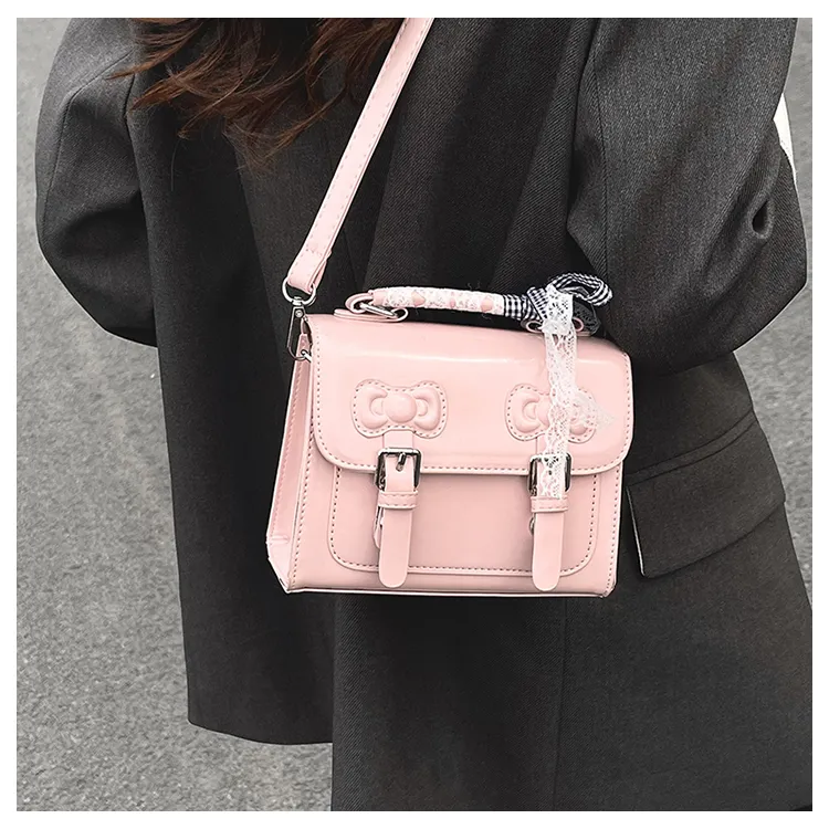 TOUTSEUL YOLO PU One Shoulder Handbag Women's Ecru/Black/Silver/Purple/Pink-29