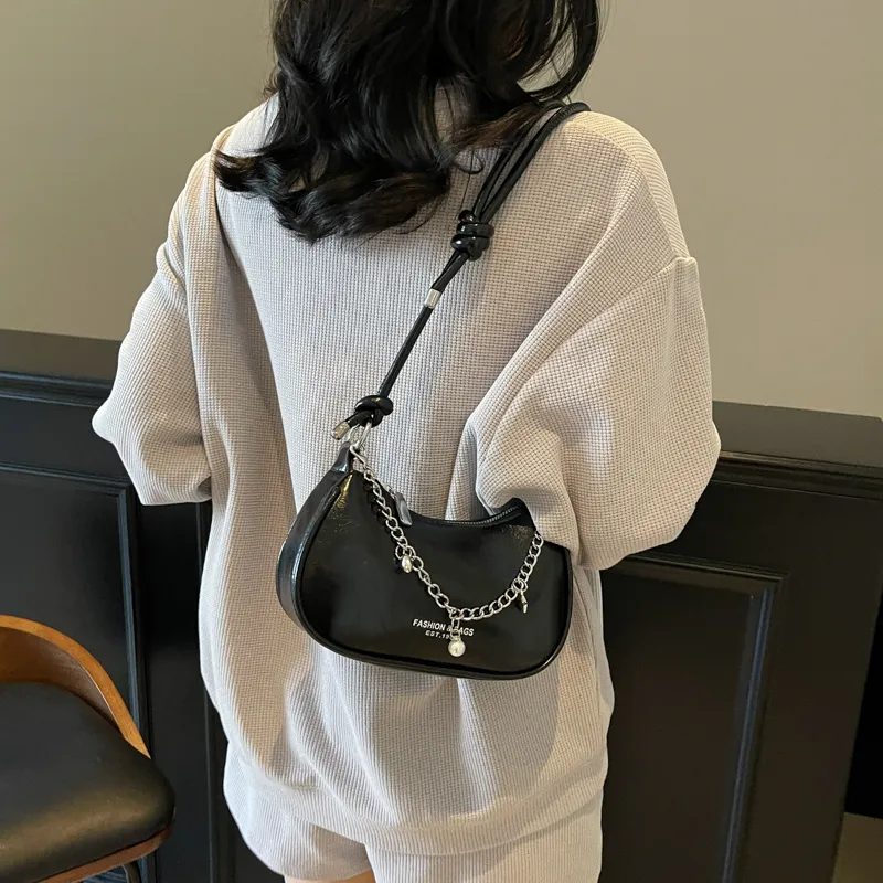 TOUTSEUL YOLO PU Crossbody Underarm Shoulder Bag Women's Ecru/Gray/Pink/Black-16