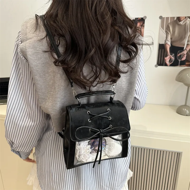 TOUTSEUL YOLO PU Backpack Women's White/Silver/Black/Pink-14