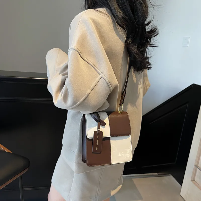 TOUTSEUL YOLO PU One Shoulder Handbag Women's White & Brown/White & Black/Coffee/Black-2