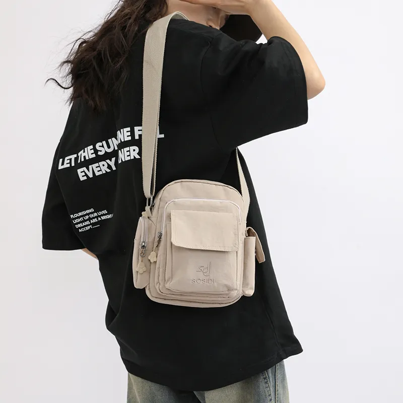 TOUTSEUL YOLO Pu Shoulder Bag Women's Ecru/Sky Blue/Black-5