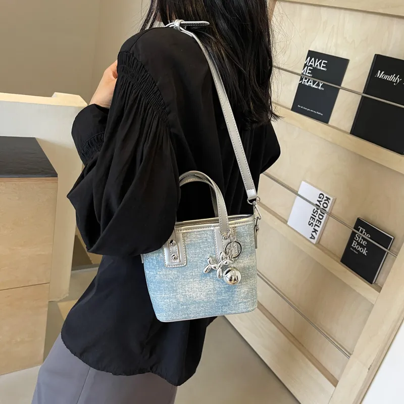 TOUTSEUL YOLO Fabric One Shoulder Handbag Regular Women's Ecru/Pink/Blue/Silver-23