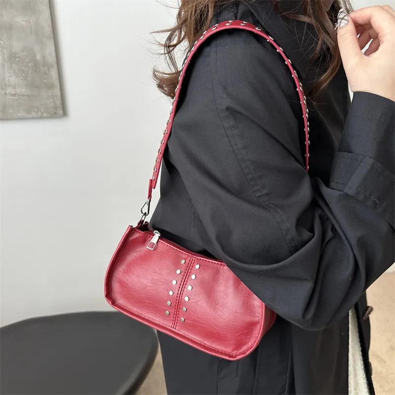 TOUTSEUL YOLO PU Shoulder Bag Women's White/Green/Red/Black/Brown-16