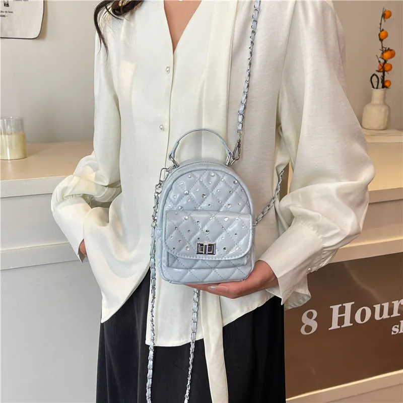 TOUTSEUL YOLO PU Backpack Women's White/Black/Yellow/Pink/Blue-25