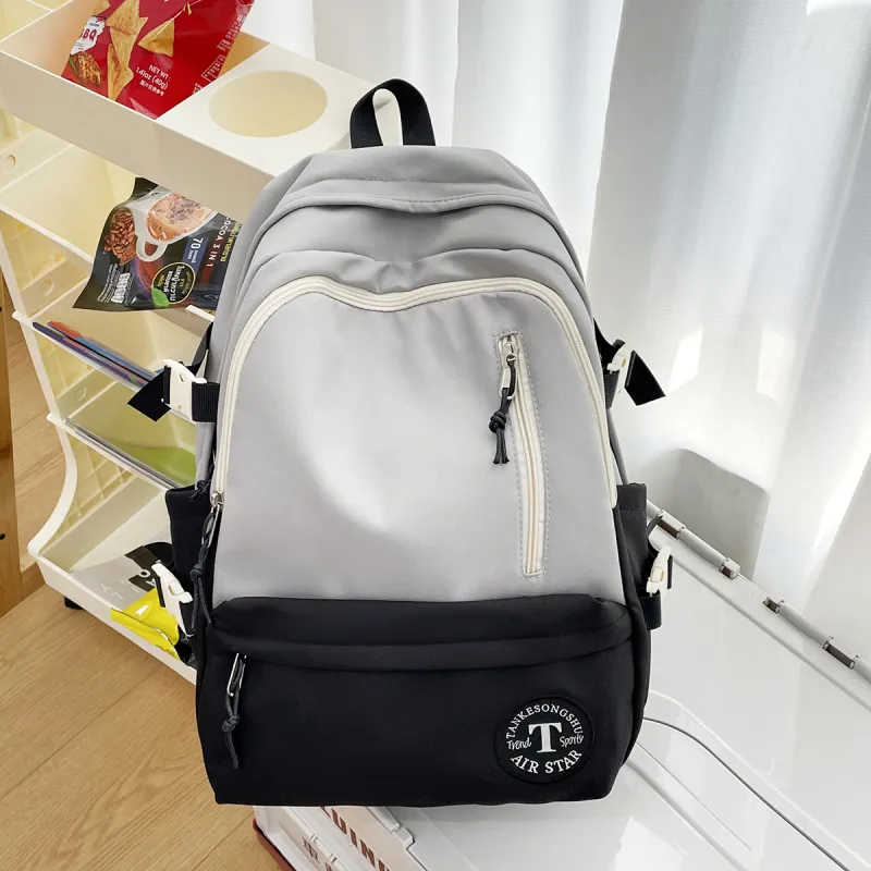 TOUTSEUL YOLO Nylon Backpack Regular Unisex Light Gray/Black/Pink/Khaki-8