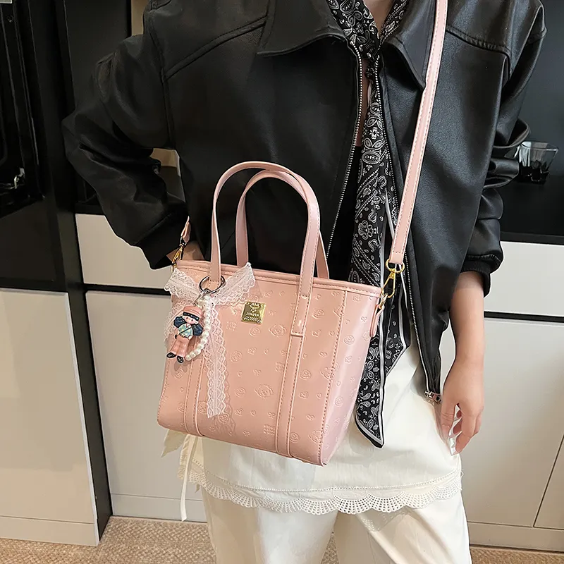 TOUTSEUL YOLO PU One Shoulder Handbag Women's White/Black/Blue/Pink-22