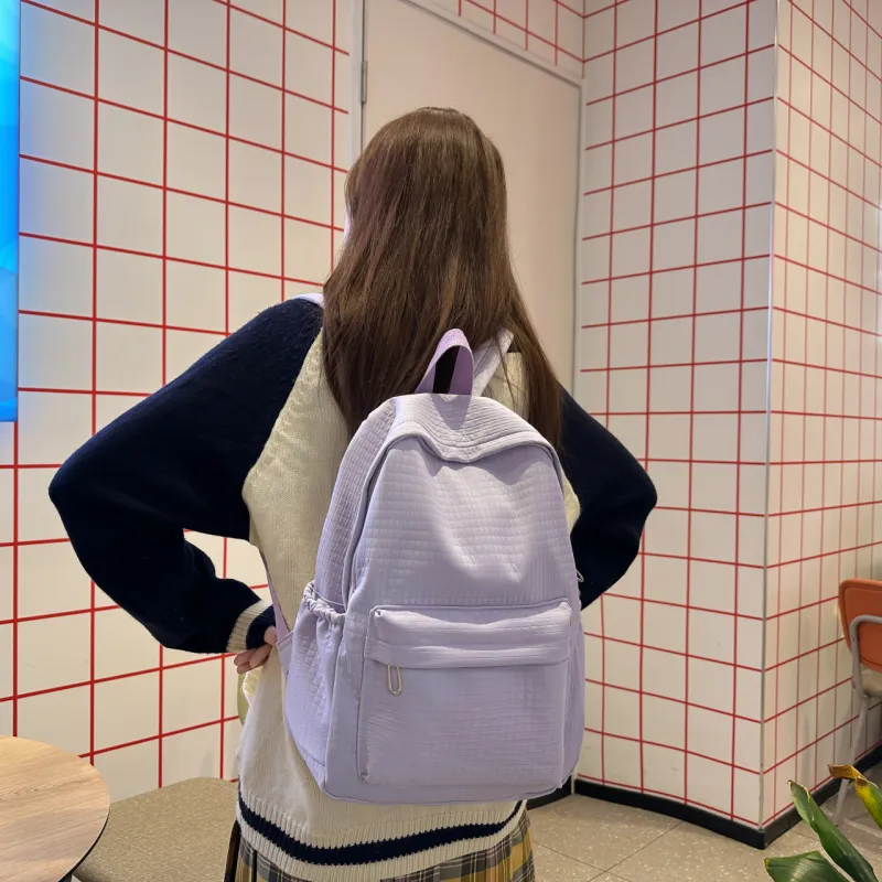 TOUTSEUL YOLO Nylon Backpack Regular Unisex White/Black/Purple/Yellow/Green-15