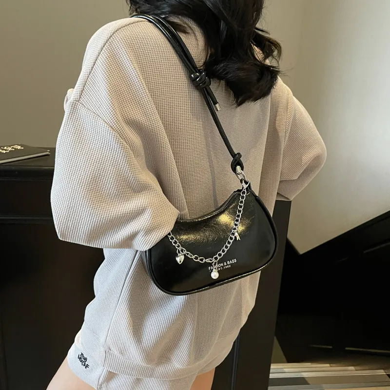 TOUTSEUL YOLO PU Crossbody Underarm Shoulder Bag Women's Ecru/Gray/Pink/Black-18