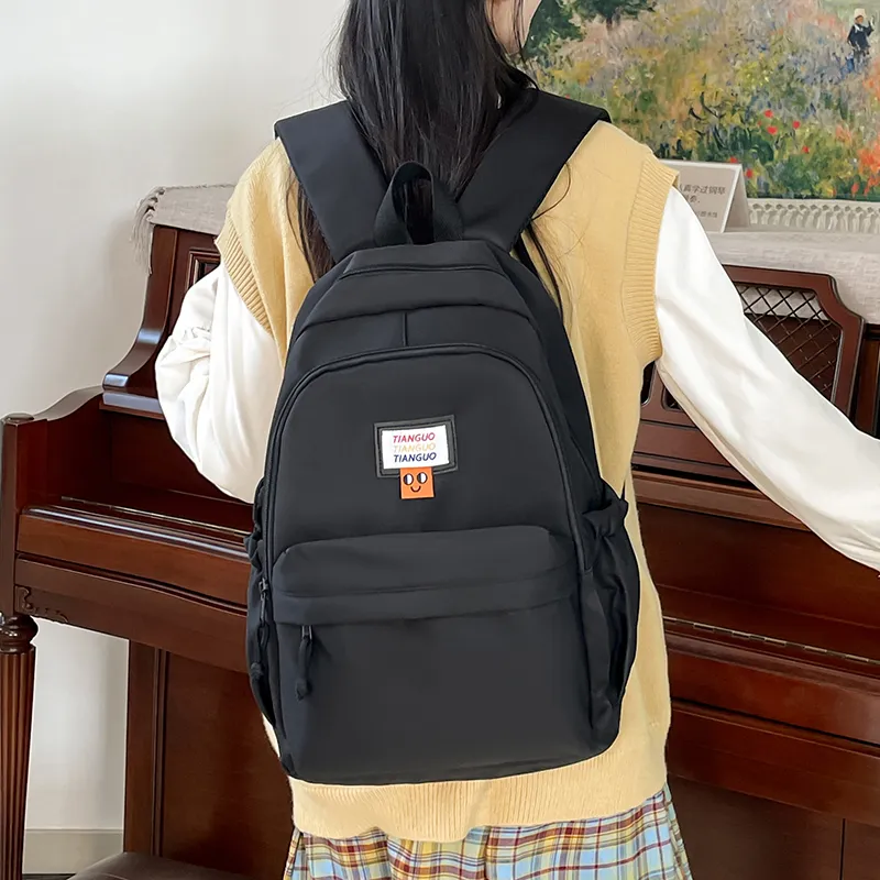 TOUTSEUL YOLO Nylon Fabric Backpack Regular Unisex White/Blue/Yellow/Pink/Black-22