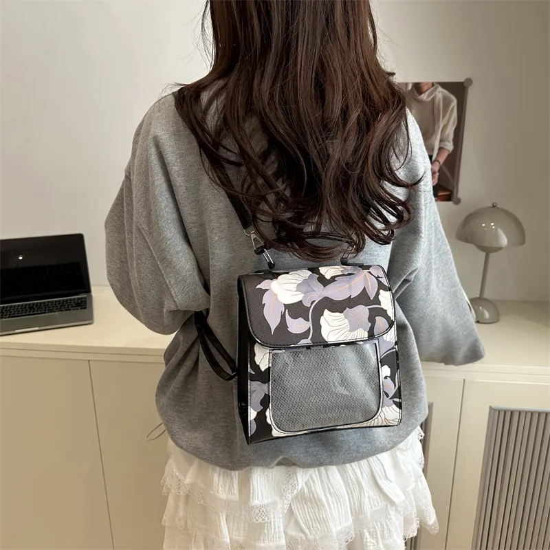 TOUTSEUL YOLO PU Backpack Women's White/Black-8