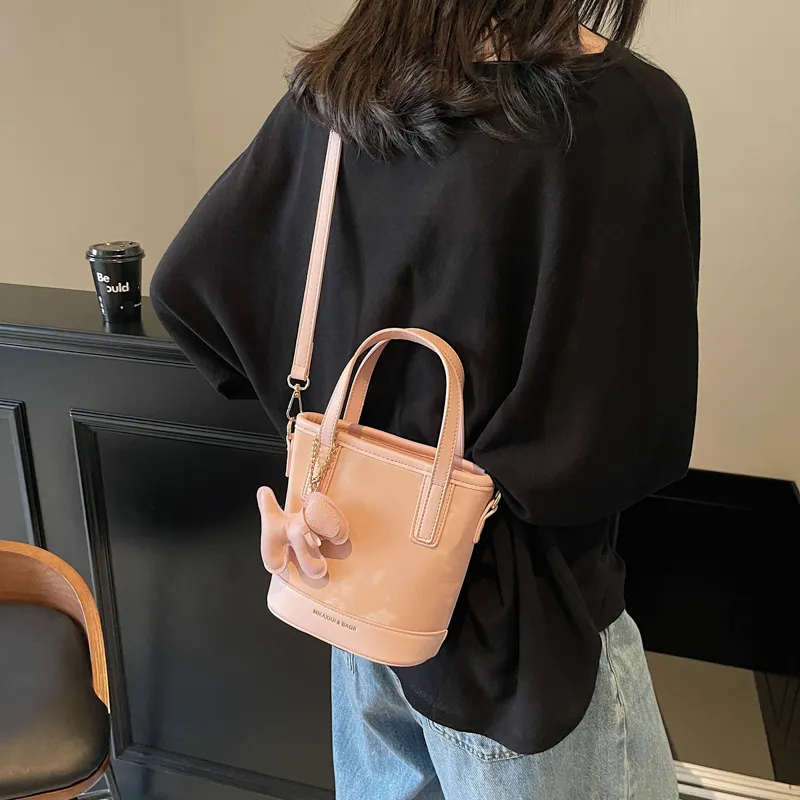 TOUTSEUL YOLO PU Handbag Regular Women's White & Khaki/White & Coffee/Black & Pink/Coffee-18