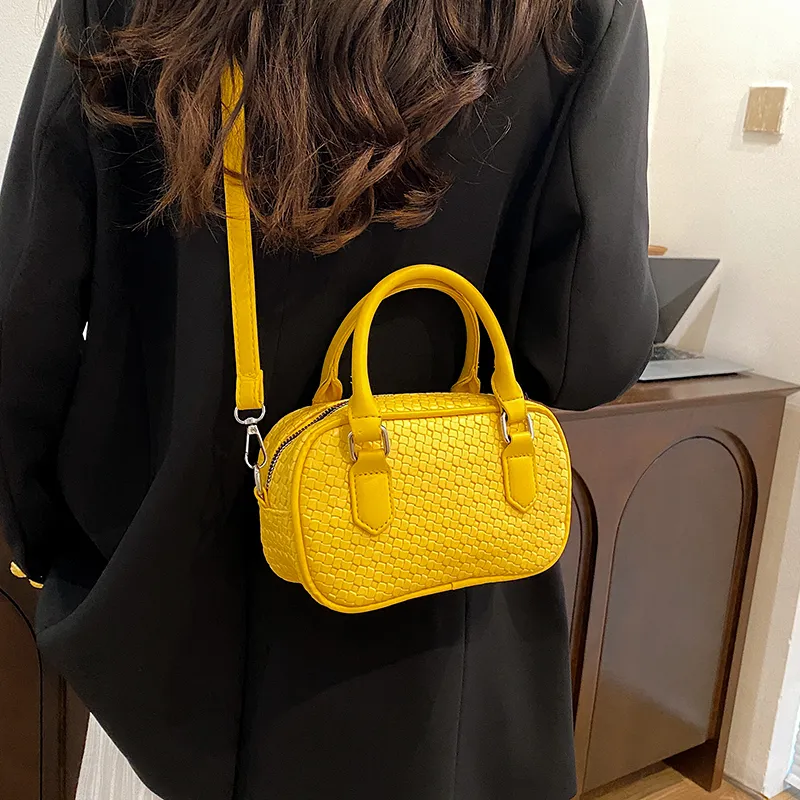 TOUTSEUL YOLO PU Boston Bag Handbag Women's Khaki/Yellow/Green/Black-8