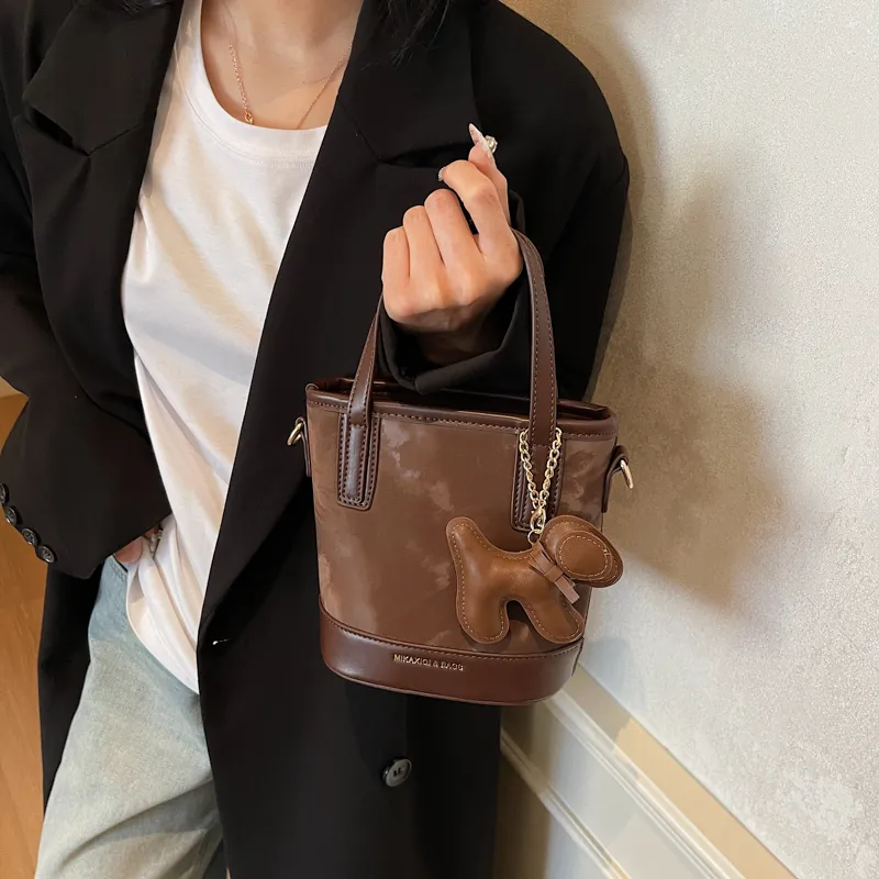 TOUTSEUL YOLO PU Handbag Regular Women's White & Khaki/White & Coffee/Black & Pink/Coffee-23